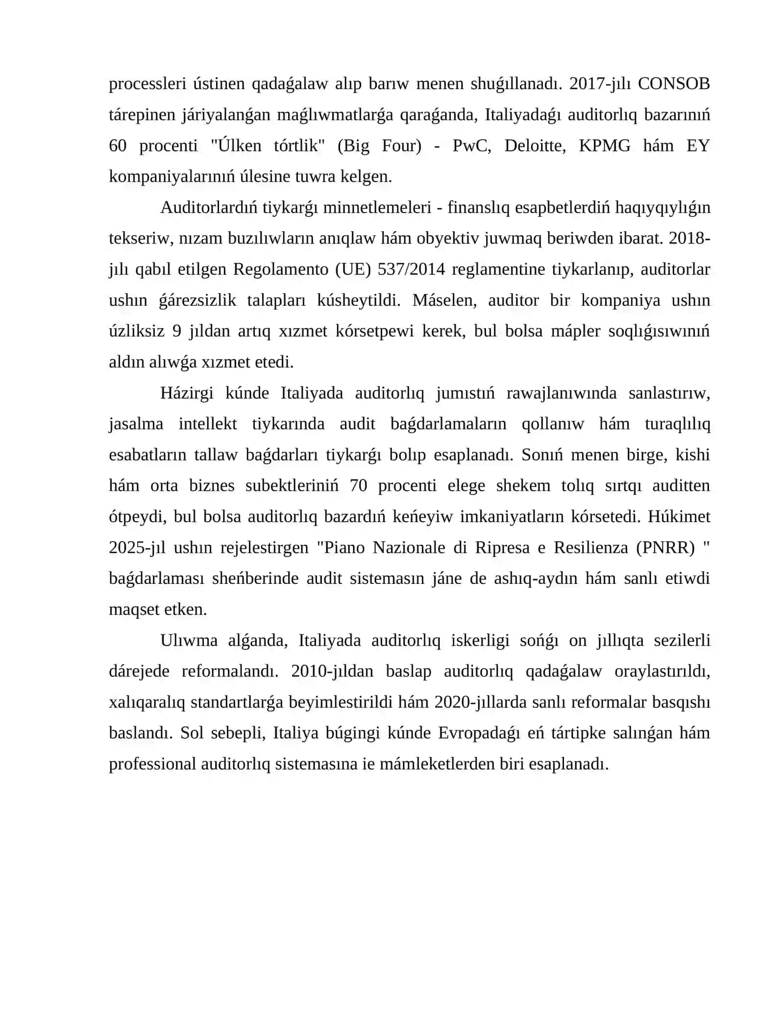 Italiyada auditorlıq iskerligi 3