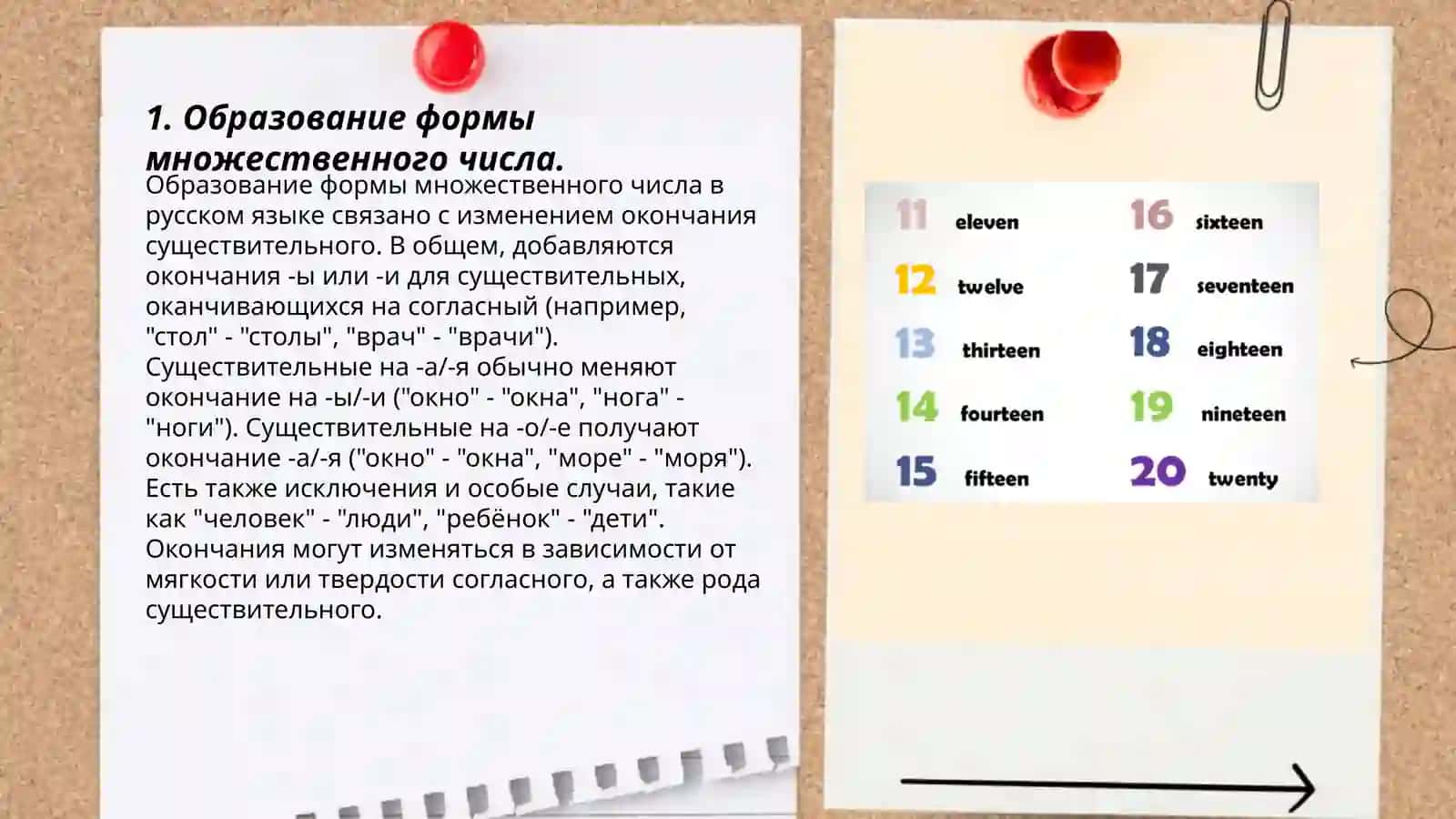 Множественное число имен существуетельных 3
