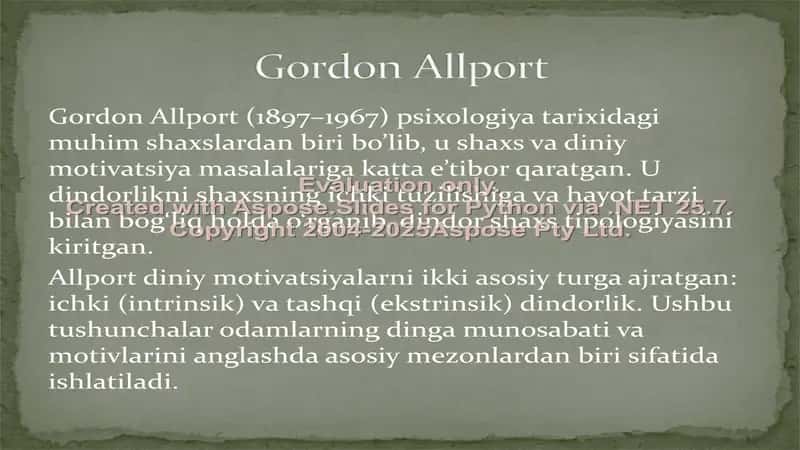 G.Ollport tadqiqotida dindor shaxs tipologiyasi 3