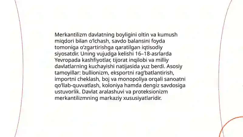 Merkantilizm ilk iqtisodiy maktabining vujudga kelishi 3