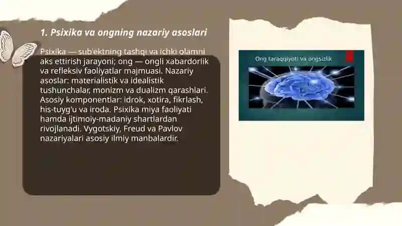 Psixika va ongning taraqqiyoti 3