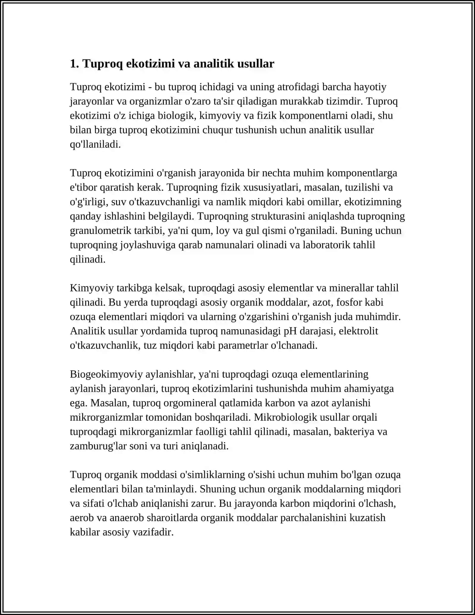 TUPROQ EKOLOGIYASIDA ANALITIK USULLARNING AHAMIYATI 3