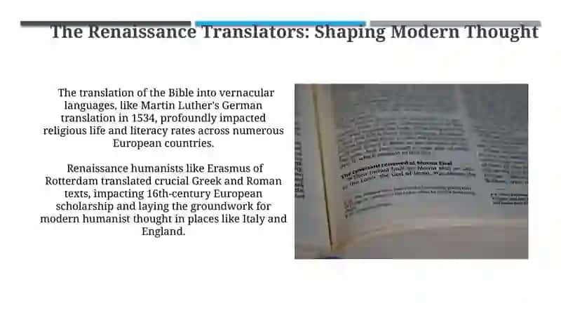 Renaissance Translators: Shaping Modern Thought 3