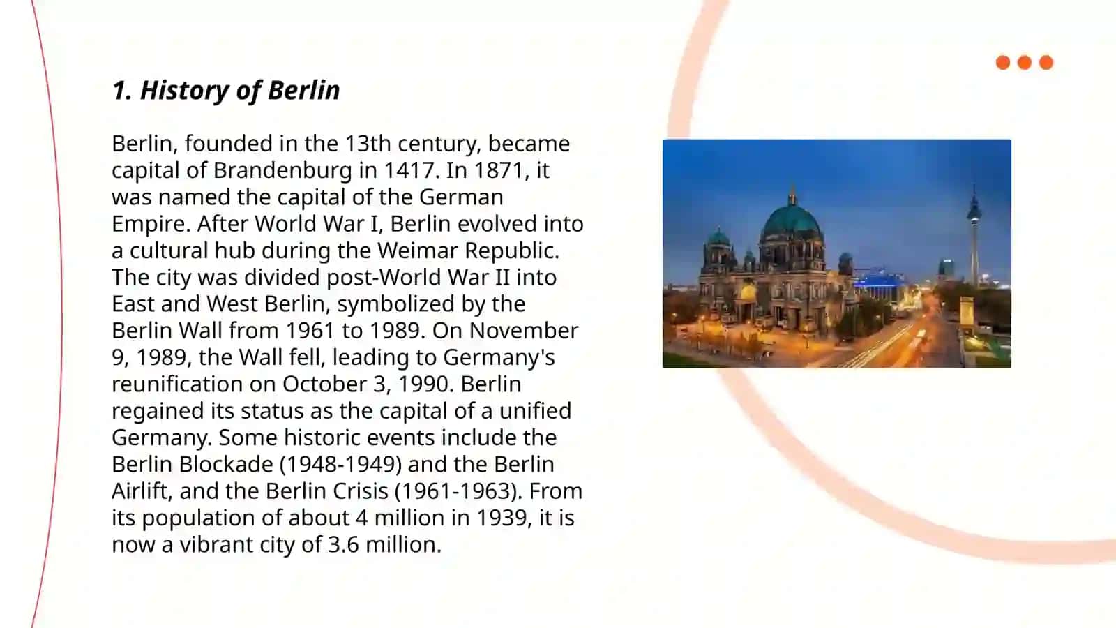 Berlin shahri haqida ingliz tilida slayd namoyishi 3