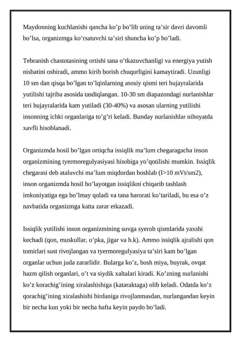 Elektromagnit maydonining organizmga ta’siri 3