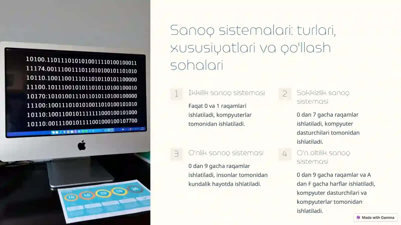 Axborot turlari, Sanoq sistemalari, Texnika xavfsizligi 3