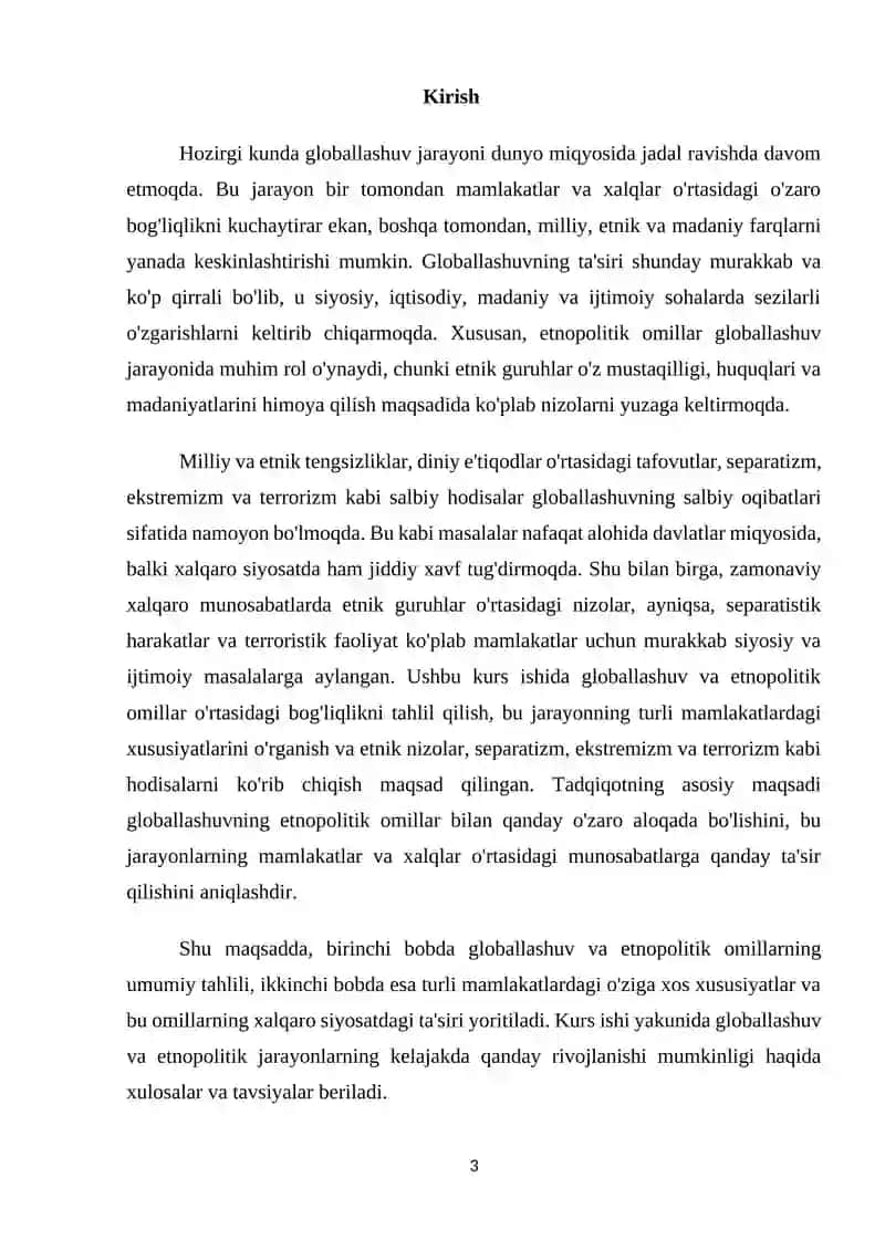 Globallashuv jaroyonida etnopolitik omil 3