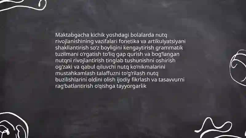 Maktabgacha kichik yoshdagi bolalar nutqini ustirishning vazifalari metodlari va vositalari 3
