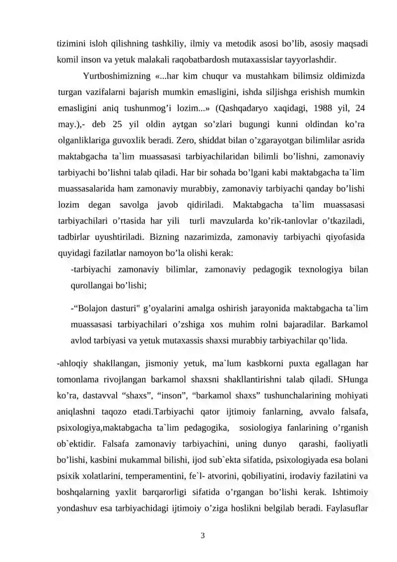 TARBIYACHI ISH HUJJATLARI 3