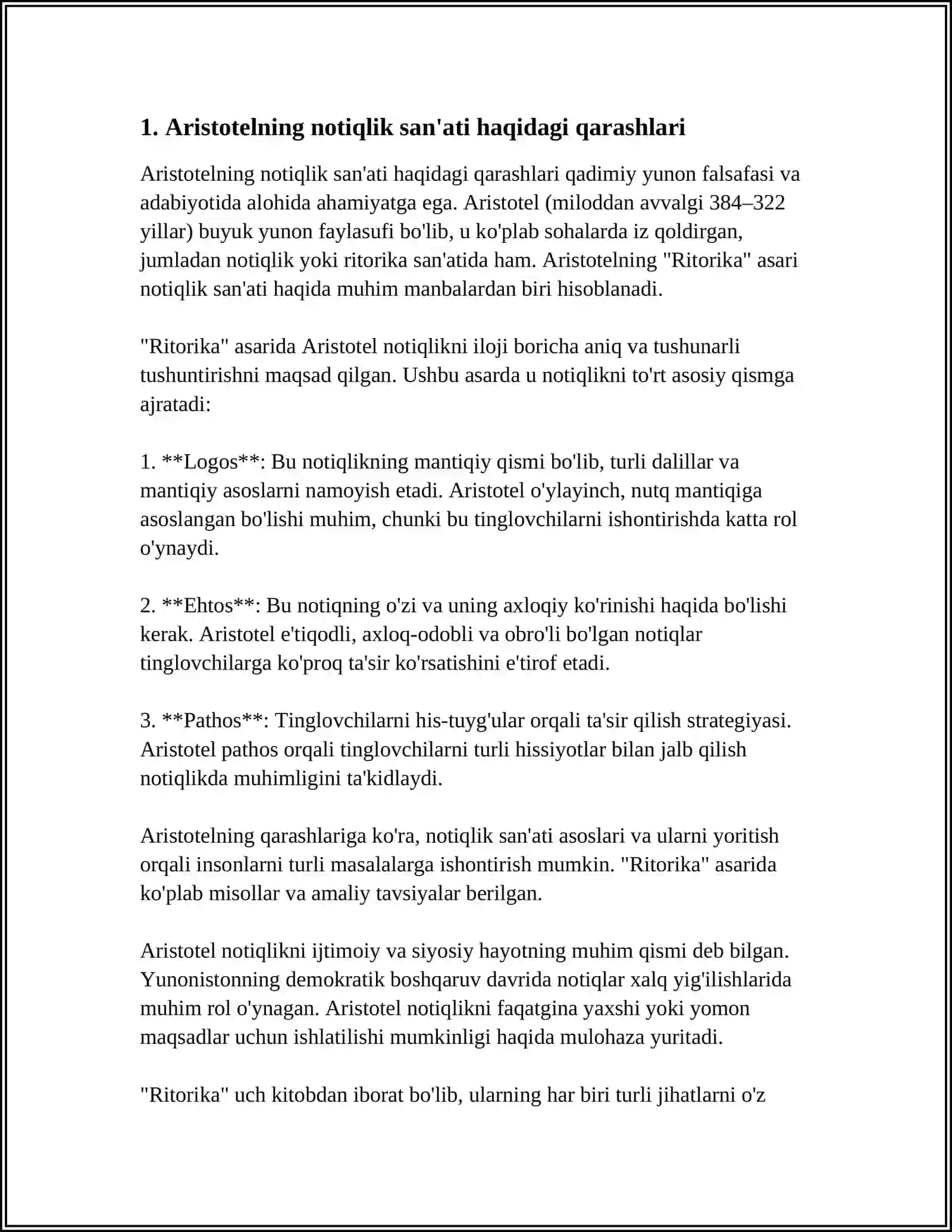 ARISTOTEL VA LISIY NOTIQLAR HAQIDA 3