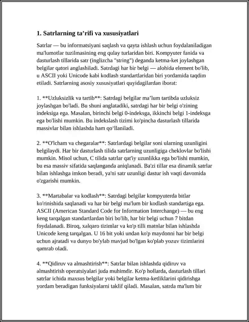 SATRLAR VA KENGAYTIRILGAN BELGILAR 3