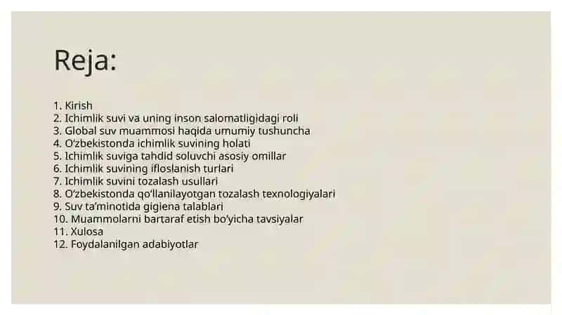 Ichimliksuvi va uning global muammosi 3