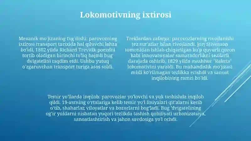 Temir YoʼL Transportining Paydo BoʼLishi Va Rivojlanish Tarixi 3