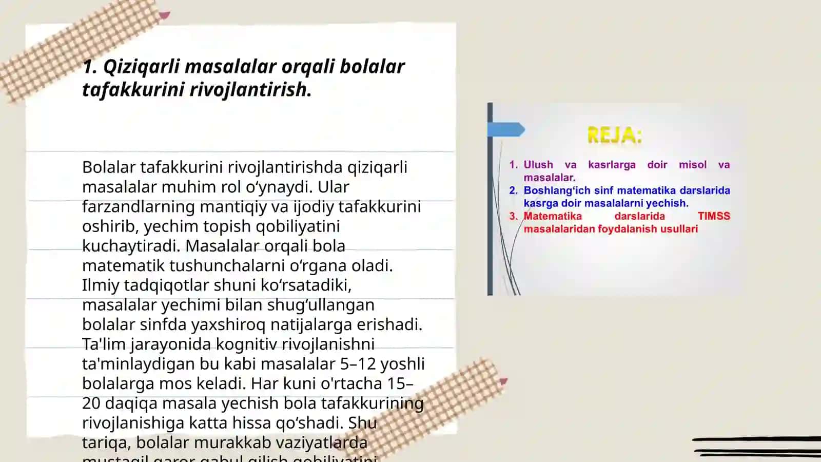 Qiziqarli va mantiqiy masalalar 3
