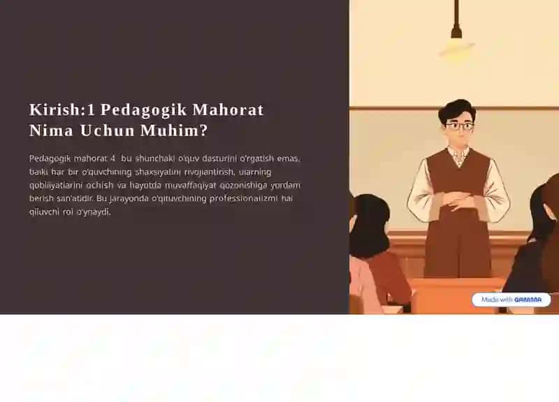Pedagogik Mahorat: Kasbiy Kompetentlik va Kreativlik 3