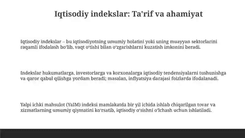 Iqtisodiy indekslar 3