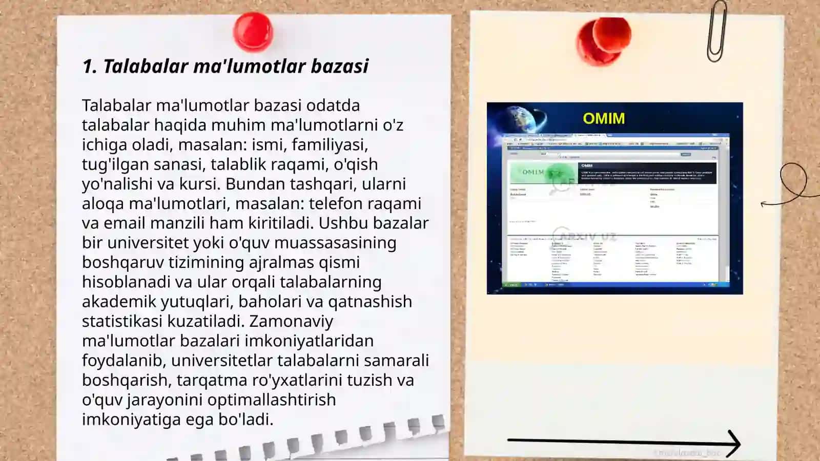 Turli xil mavzuda maʼlumotlar bazasi 3