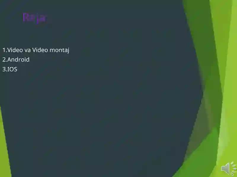 Android va IOS tizimida ovozli va video fayllar yaratish 3