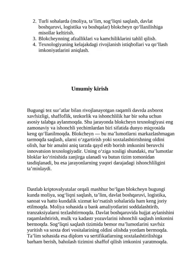Blokcheyn texnologiyasining kelib chiqishi va umumiy tushunchasi 3