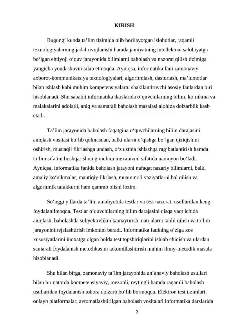 Informatika darslarida testlar va baholash usullaridan foydalanish 3