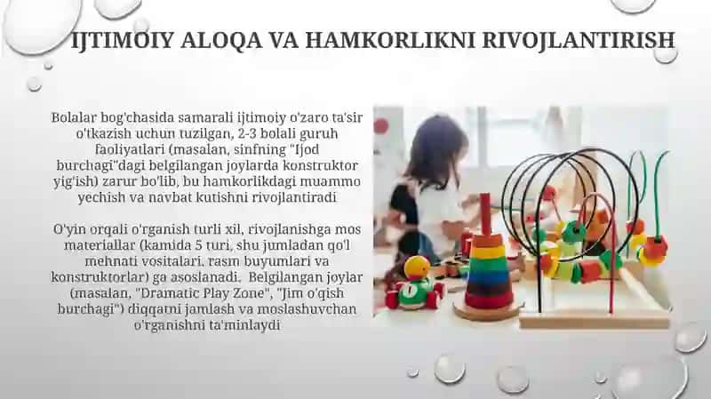 Maktabgacha taʼlim tashkilotlarida oʻyin va oʻyin muhitini tashkil etishning asosiy tamoyillari 3