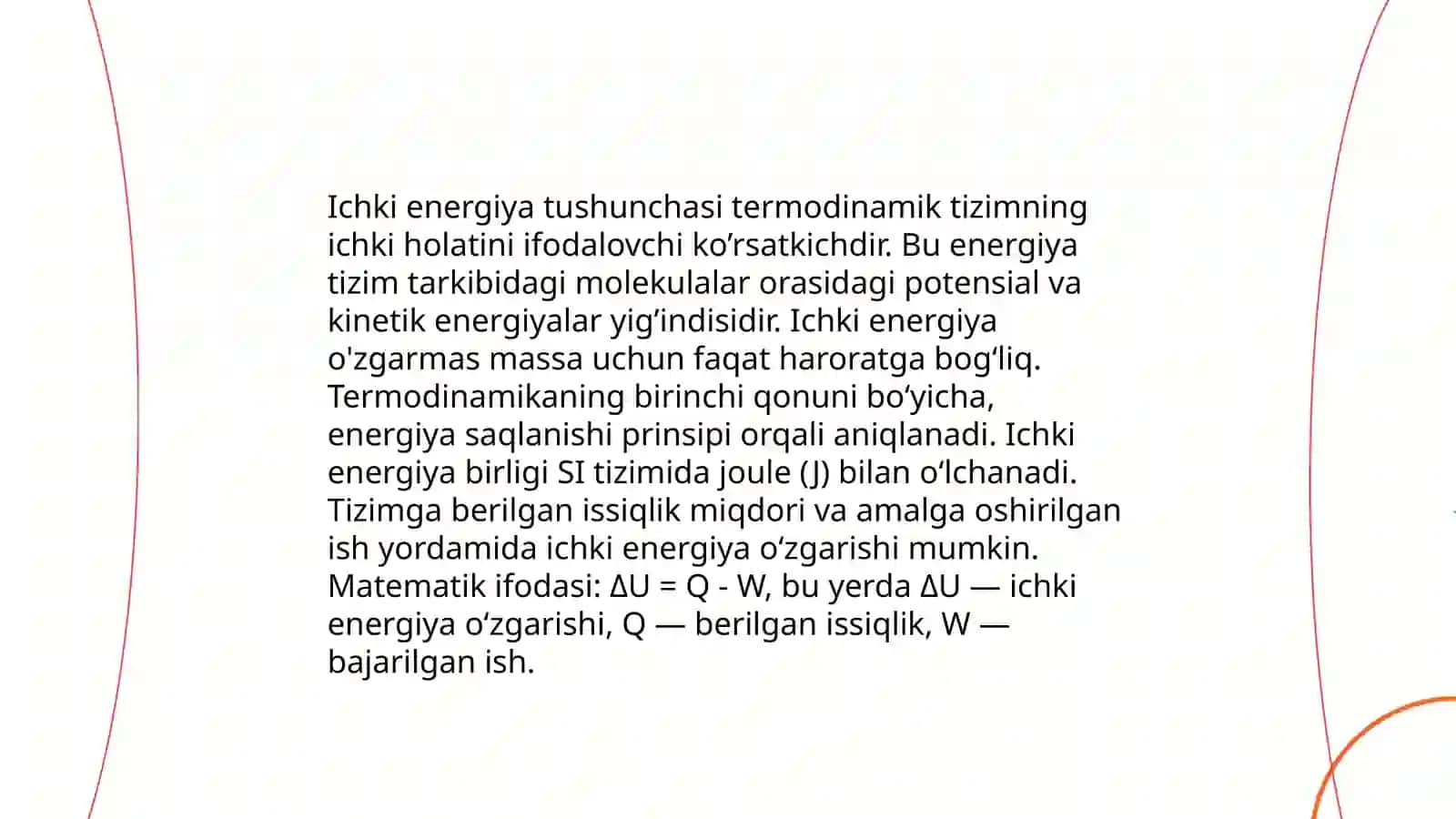 Biologiya. Ichki energiya, issiqlik muvozanati 3