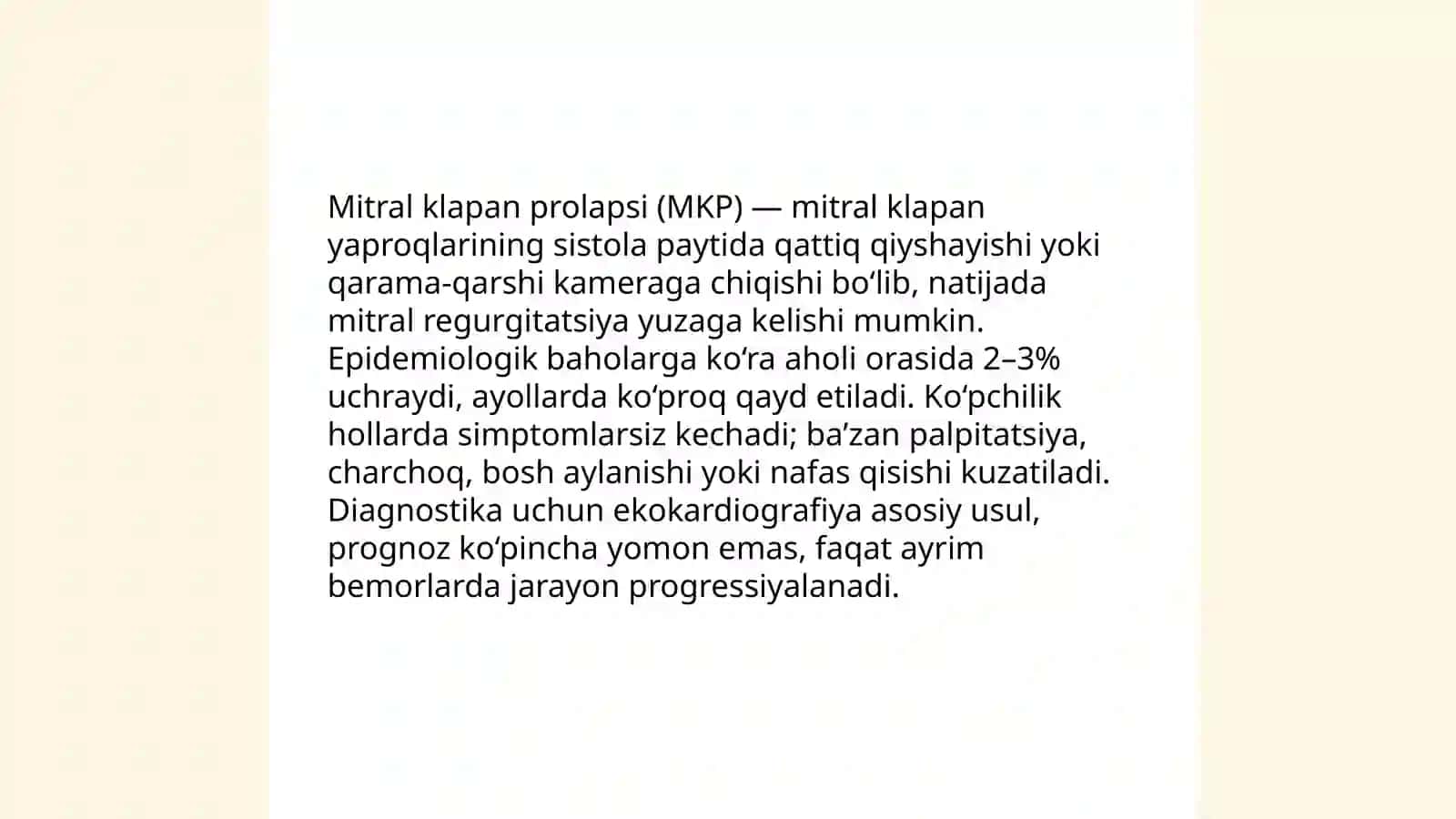 Mitral klapan prolapsi 3