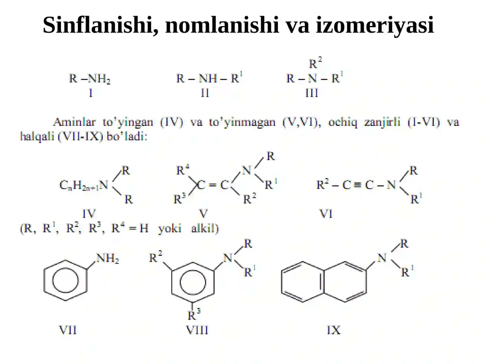 Alifatik aminobirikmalar 3