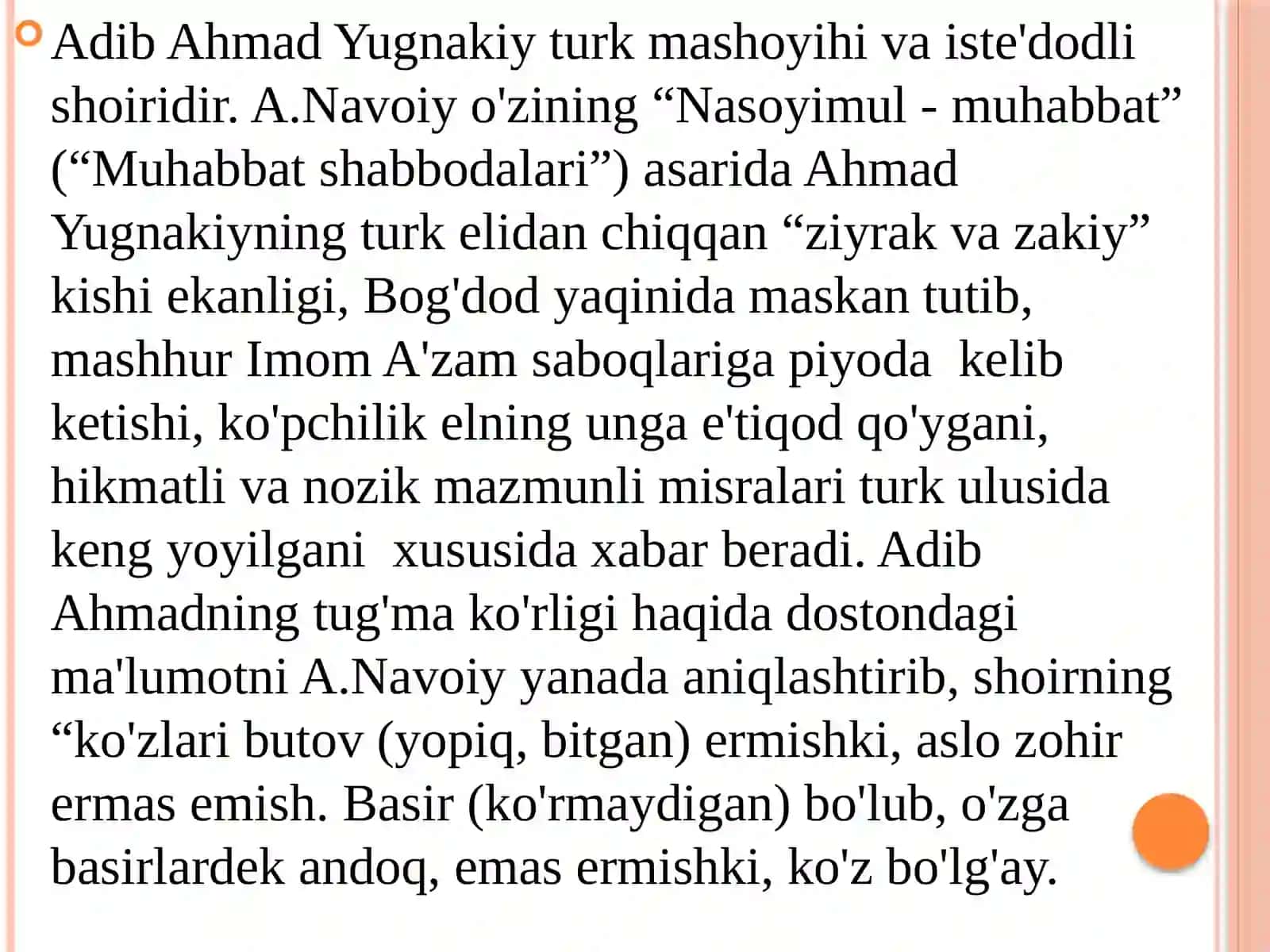 AhmadYugnakiy hayoti vaijodining manbalari 3