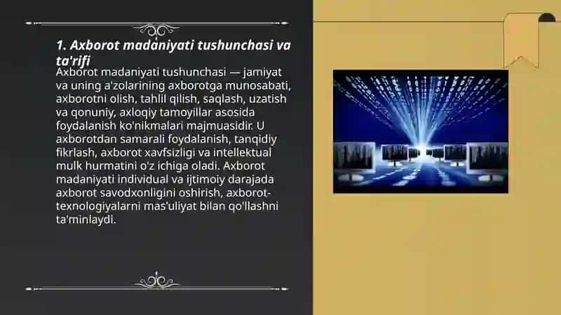 Axborot madaniyati tushunchasi va asosiy tamoyillari 3