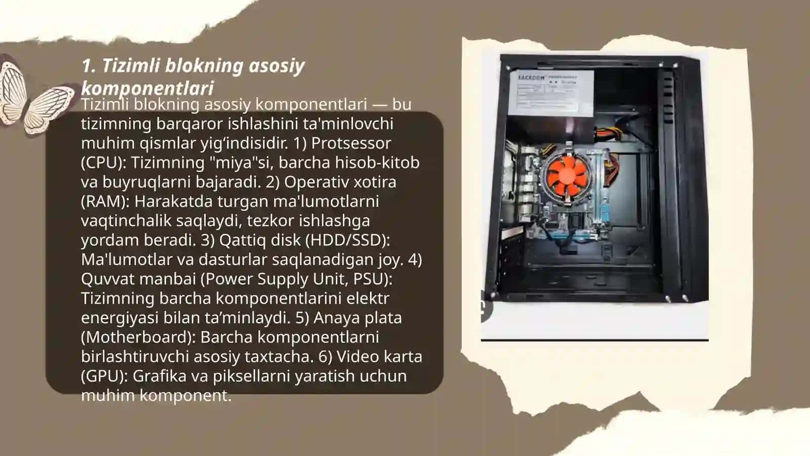 Tizimli blokning asosiy komponentlari 3