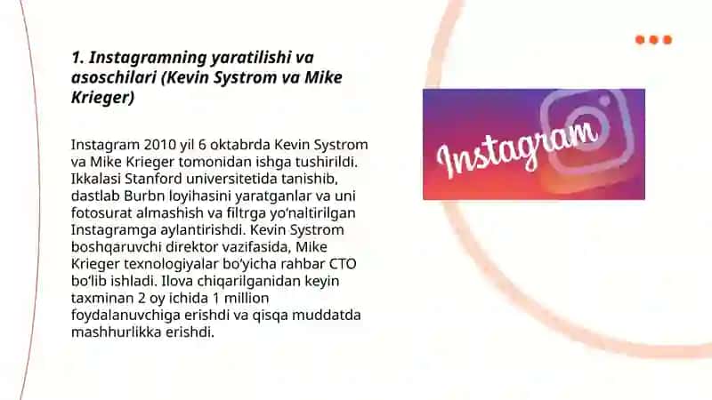 Instagramning yaratilishi va asoschilari (Kevin Systrom va Mike Krieger) 3