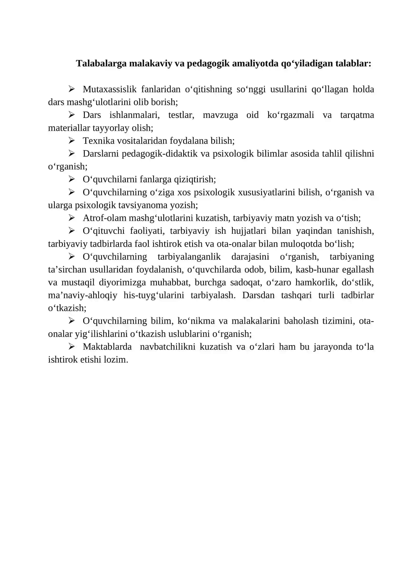 BOSHLANG‘ICH TA’LIM YO‘NALISHI BO‘YICHA MALAKAVIY VA PEDAGOGIK AMALIYOT HISOBOTI 3