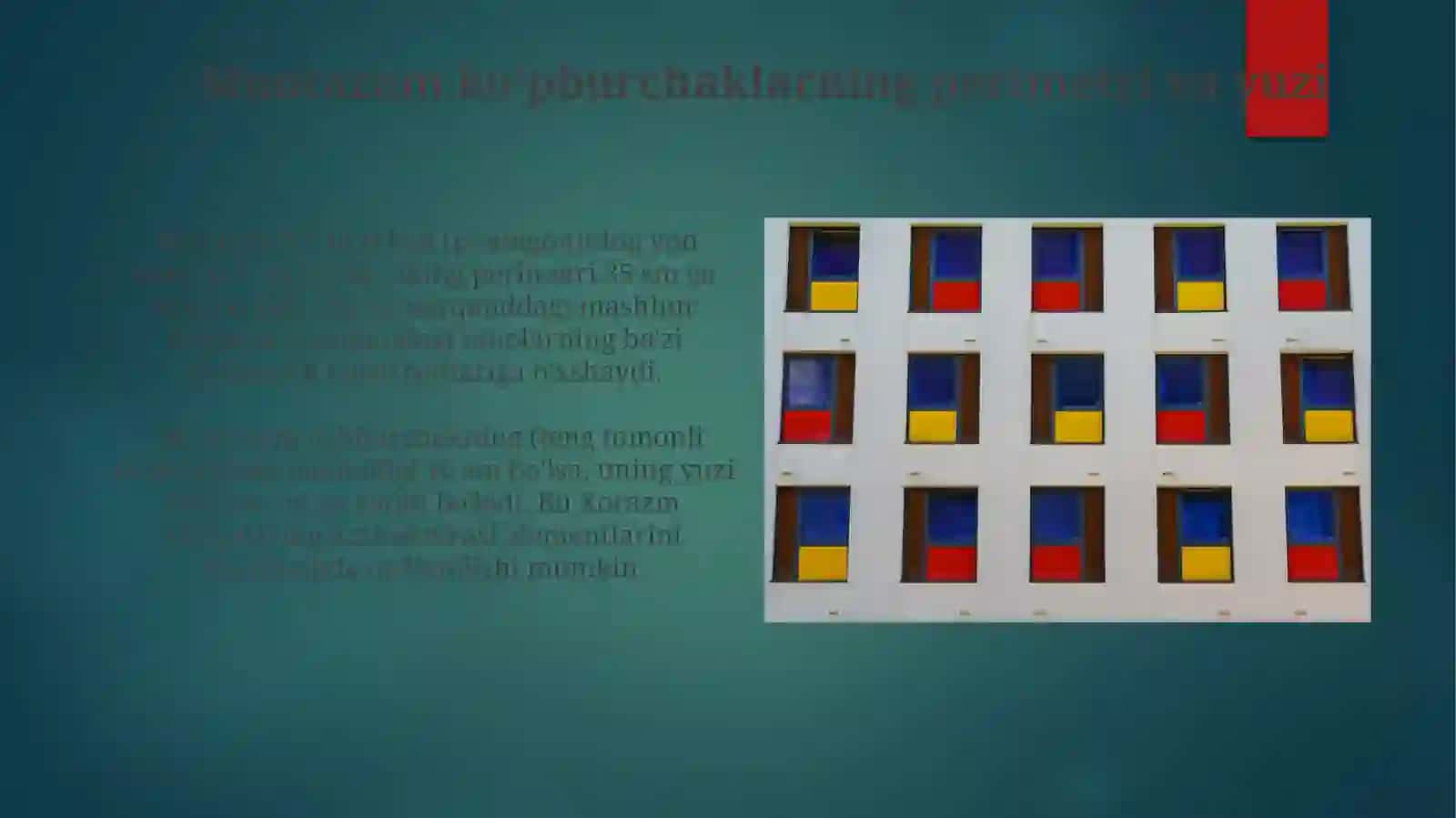 Muntazam ko'pburchaklarning perimetri va yuzi 3