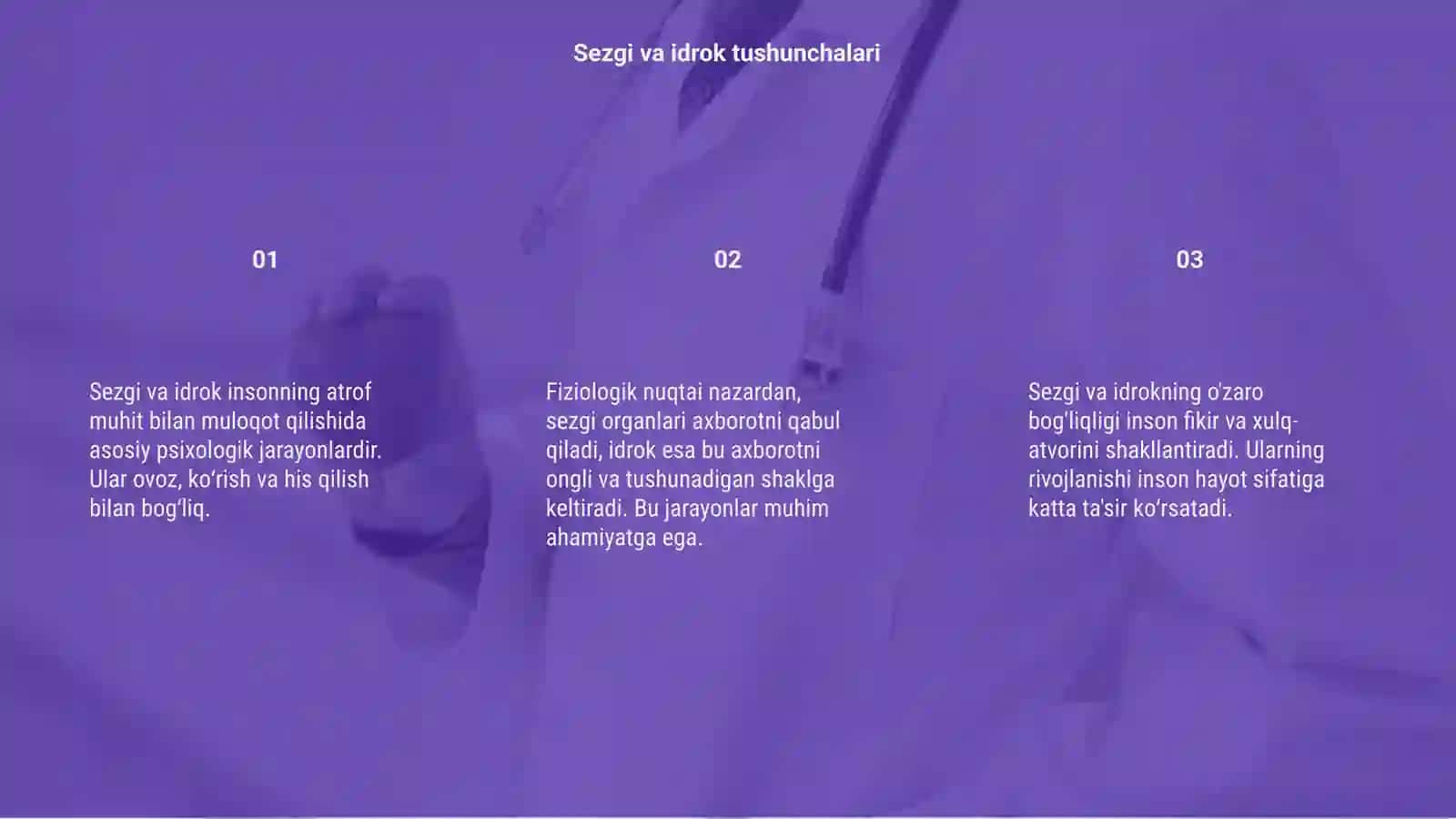 Sezgi va idrokning psixologik mohiyati fiziologiyasi 3