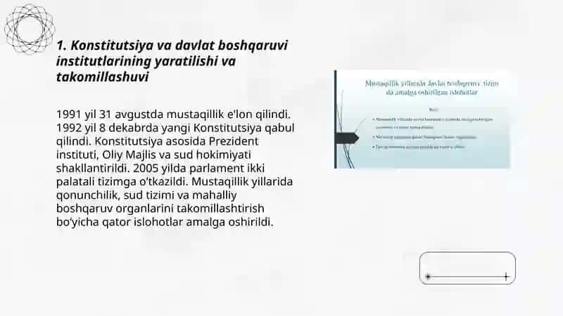 Mustaqillik yillarida davlat boshqaruvi tizmi amalga oshirilgan islexotlar 3