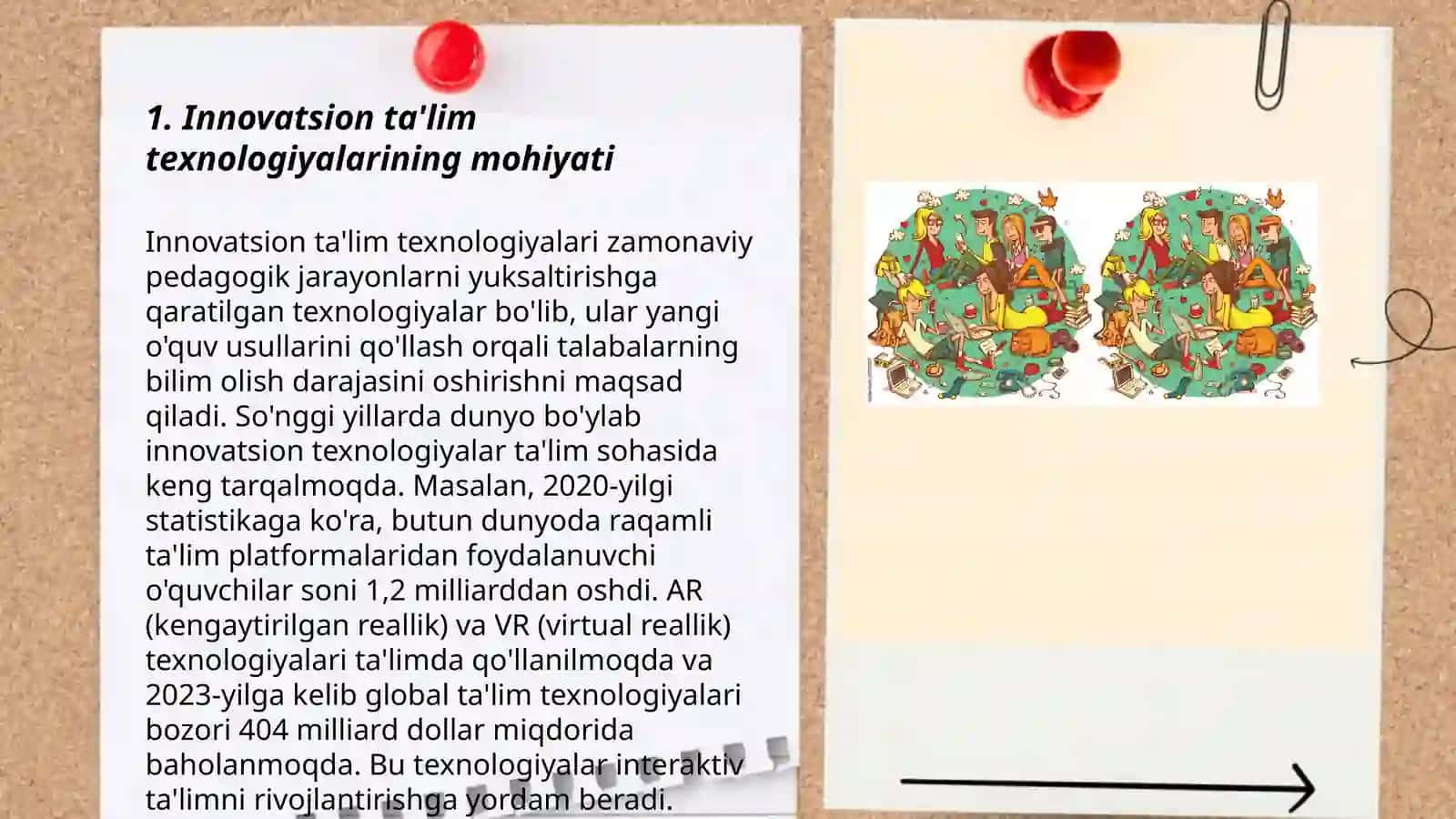 Tabiiy fanlar nazariyasi va metodikasini oʻqitishda innovatsion taʼlim texnologiyalaridan foydalanishga oid 15 ta maqolani oʻrganish va tahlil qilish 3