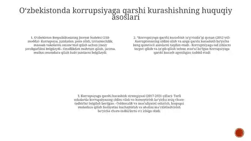 OʻZbekistonda Korrupsiyaga Oid Qarorlar Va Qonunlar Tasnifi 3