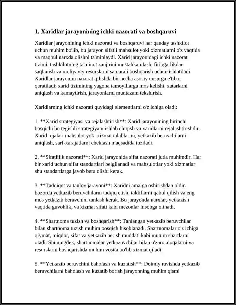 Xarid va sotuvlarni ichki tekshirish 3