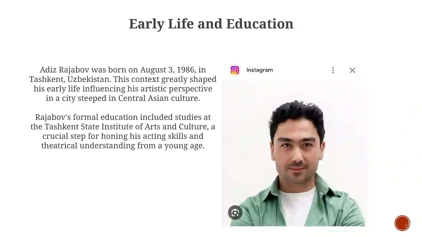 My favorite actor:AdizRajabov'slife and work, his role in Uzbek cinema 3