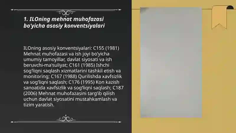 Mehnat muhofaza qilishga oid xalqaro shartnomalari 3