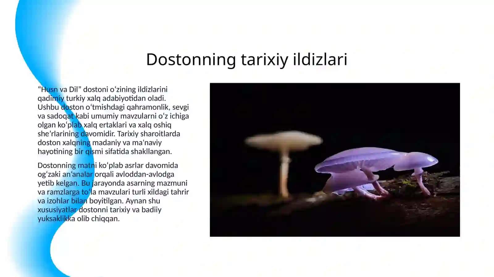 "HUSN VA DIL" DOSTONINI MAVZUIY TASNIF QILISH 3