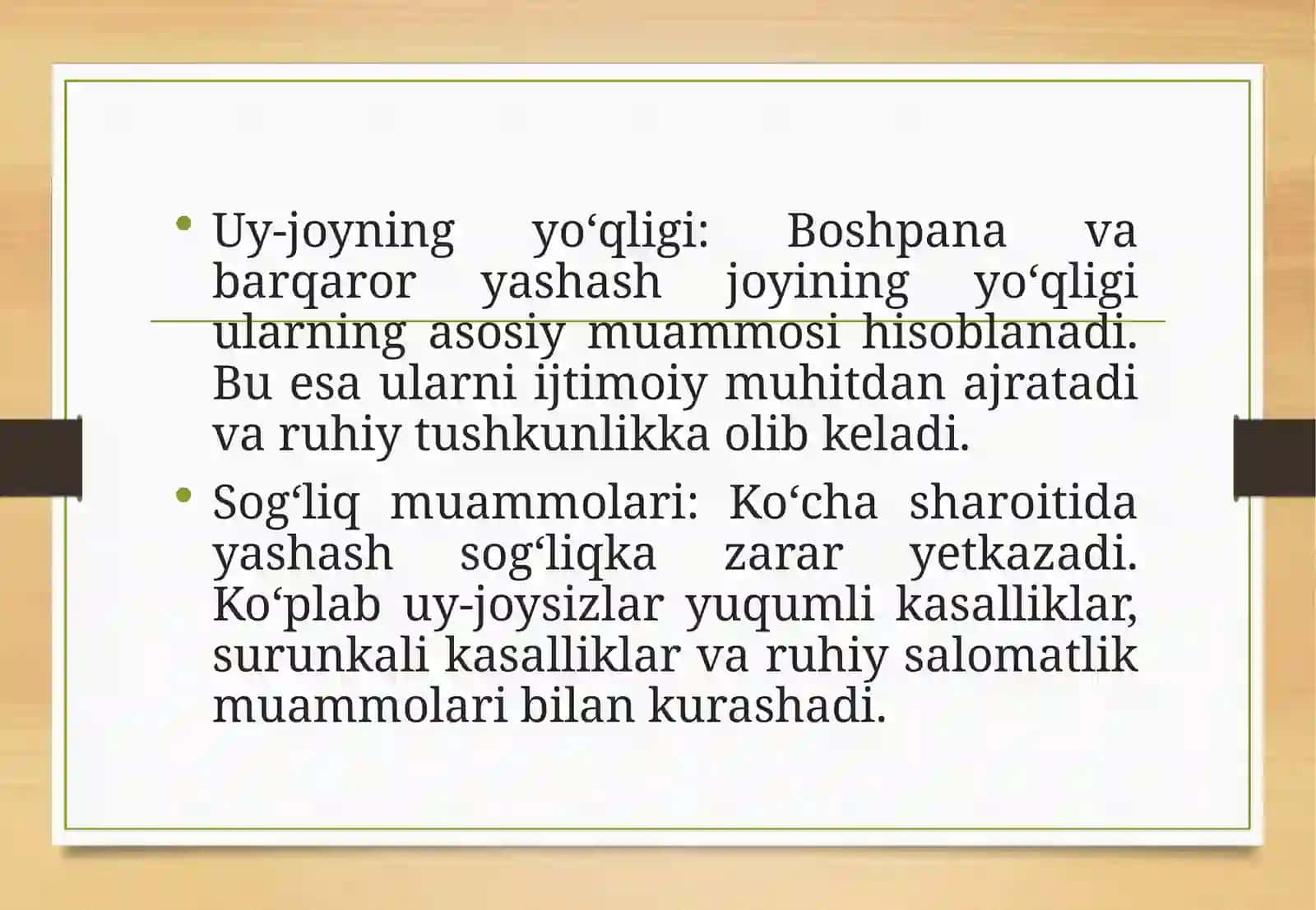 Aniqyashash joyi bo'lmagan shaxslar bilan ijtimoiy ish 3