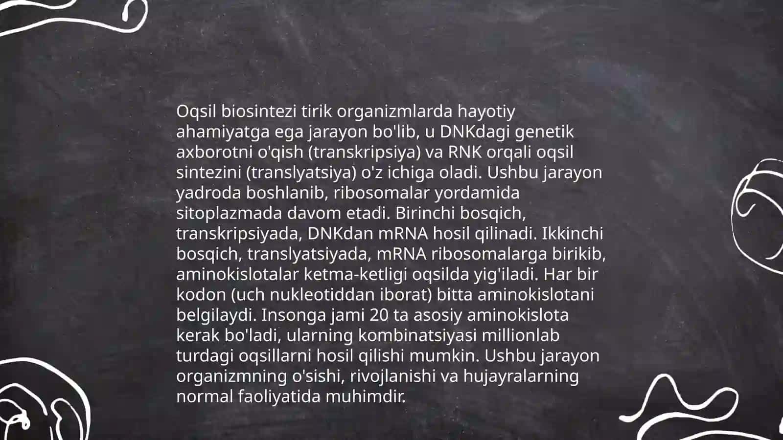 Oqsil biosintezini boshqarilishi 3