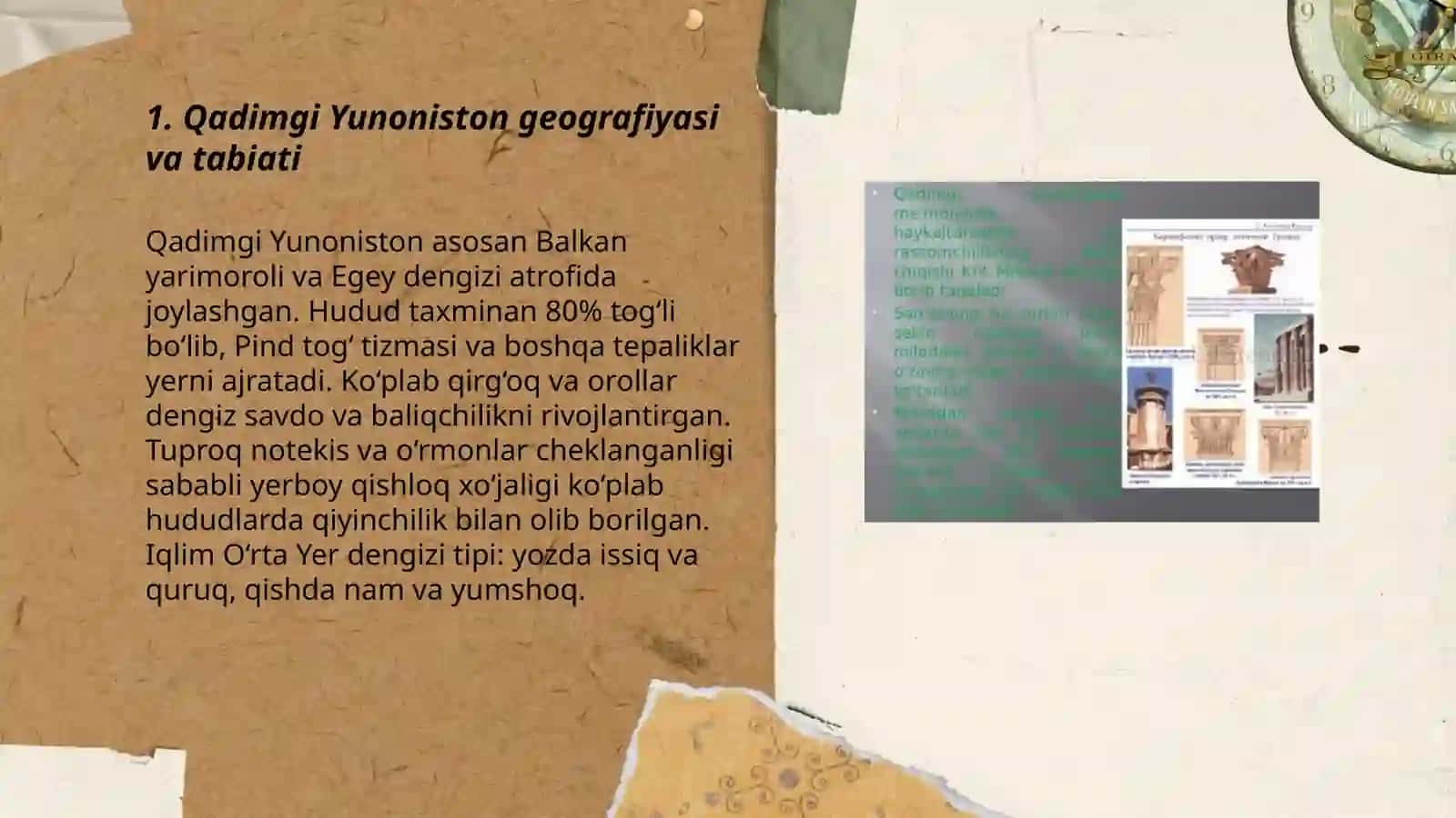 6 sinf darsligi Yunoniston tarixi mavzusida slayd 3