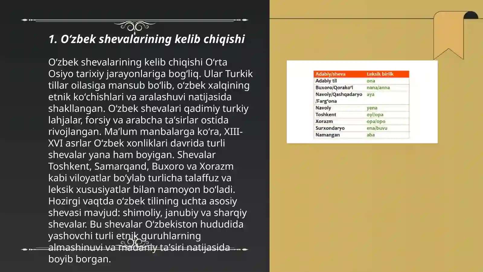 Oʻzbek shevalarining oʻrganilish tarixi 3
