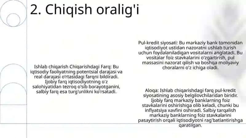 Ishlab Chiqarishdagi Farq Va Monetar Siyosat 3