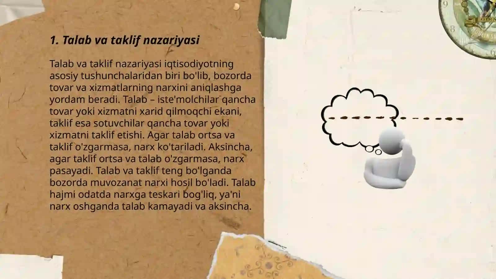 Talab va taklif qonuniga ko'ra narx belgilash usullari 3