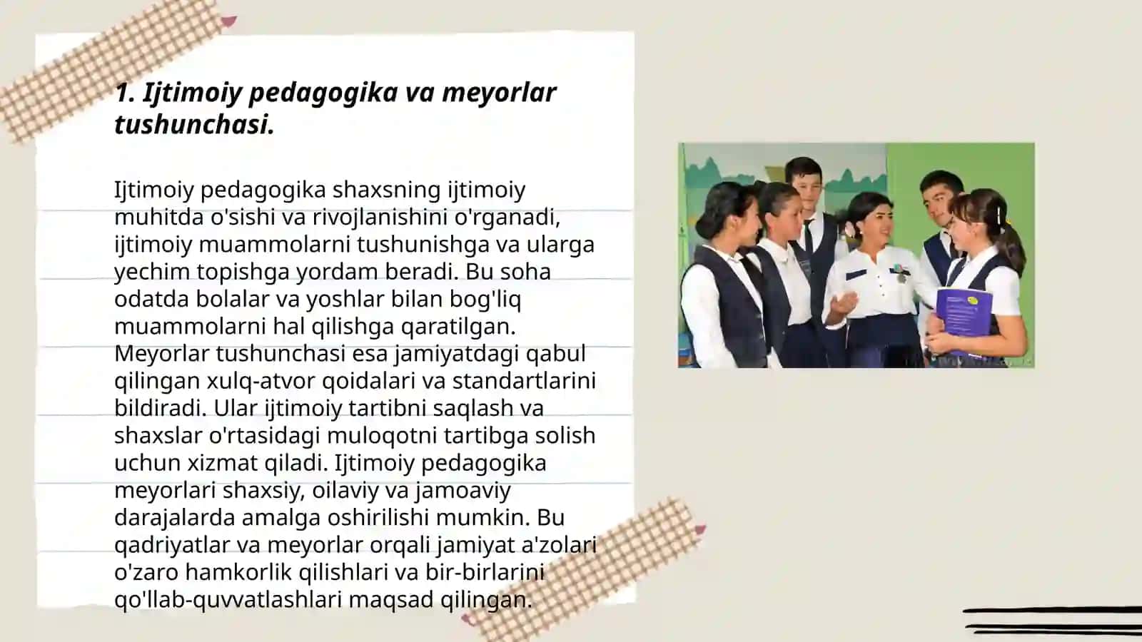 Ijtimoiy pedagogika va sotsiologiyada meyor va meyordan ogʻishish tushunchasi 3