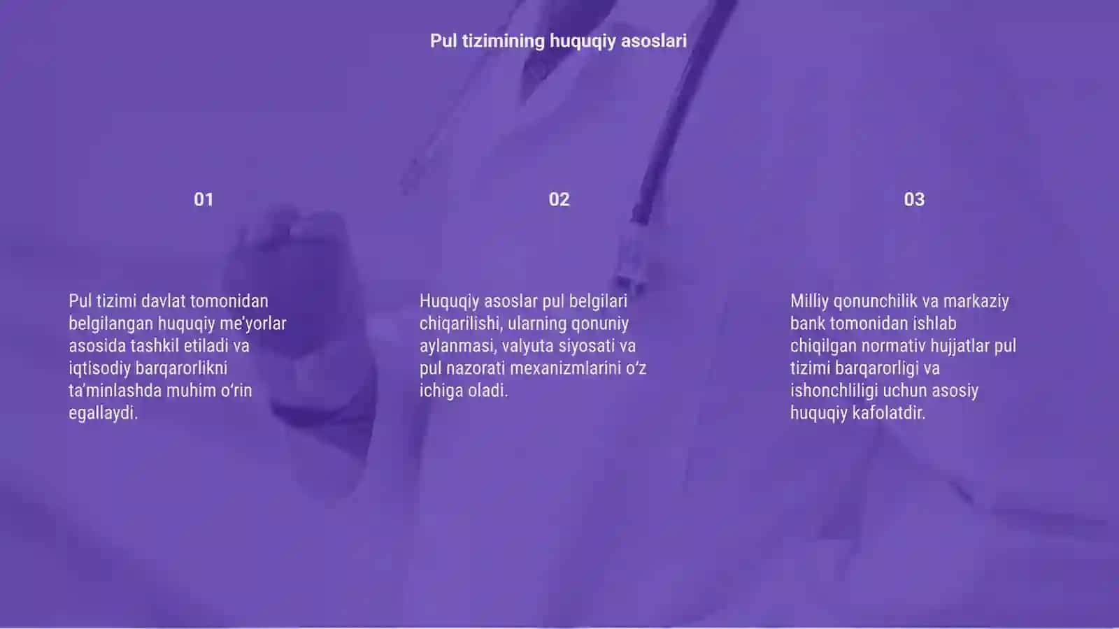 Pul tizimi va hisob-kitob munosabatlarining huquqiy asoslari 3